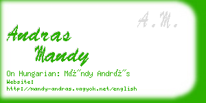 andras mandy business card